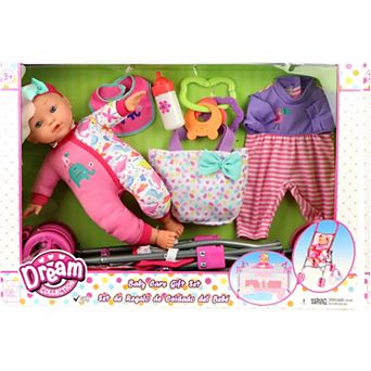 Dream Collection 12" Baby Doll Care Gift Set with Stroller