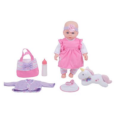 Dream Collection 16" Lovely Baby Doll with Unicorn