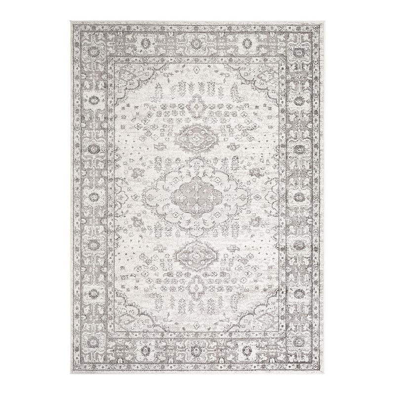 Decor 140 Falli Border Rug, Light Grey, 5X7 Ft