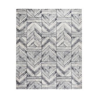 VCNY Home Ryder Grey Geometric Frise Area Rug