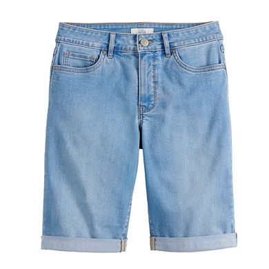 Women's Croft & Barrow® Cuffed Bermuda Jean Shorts