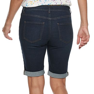 Women's Croft & Barrow® Cuffed Bermuda Jean Shorts