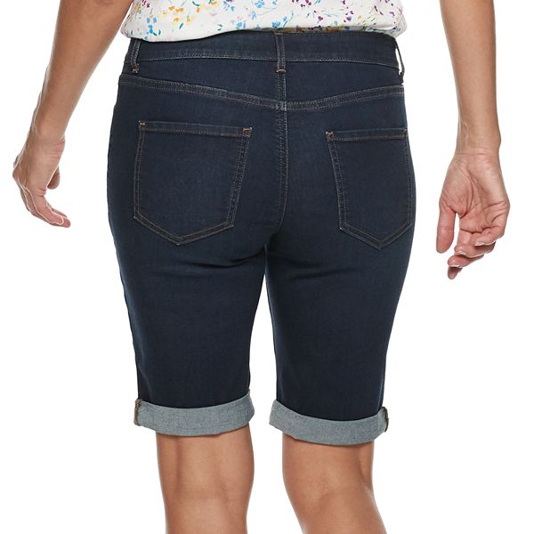 Women's Croft & Barrow® Cuffed Bermuda Jean Shorts