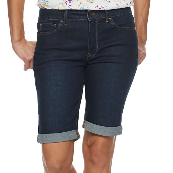 Women's Croft & Barrow® Cuffed Bermuda Jean Shorts