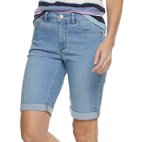 Women's Croft & Barrow® Cuffed Bermuda Jean Shorts