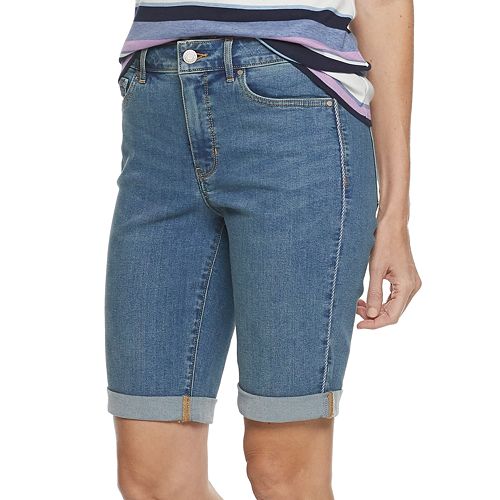 Women's Croft & Barrow® Cuffed Bermuda Jean Shorts