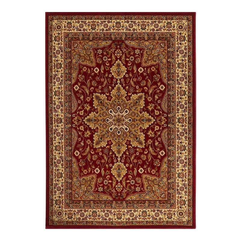 Home Dynamix Royalty Ursa Rug, Red, 5Ft Rnd