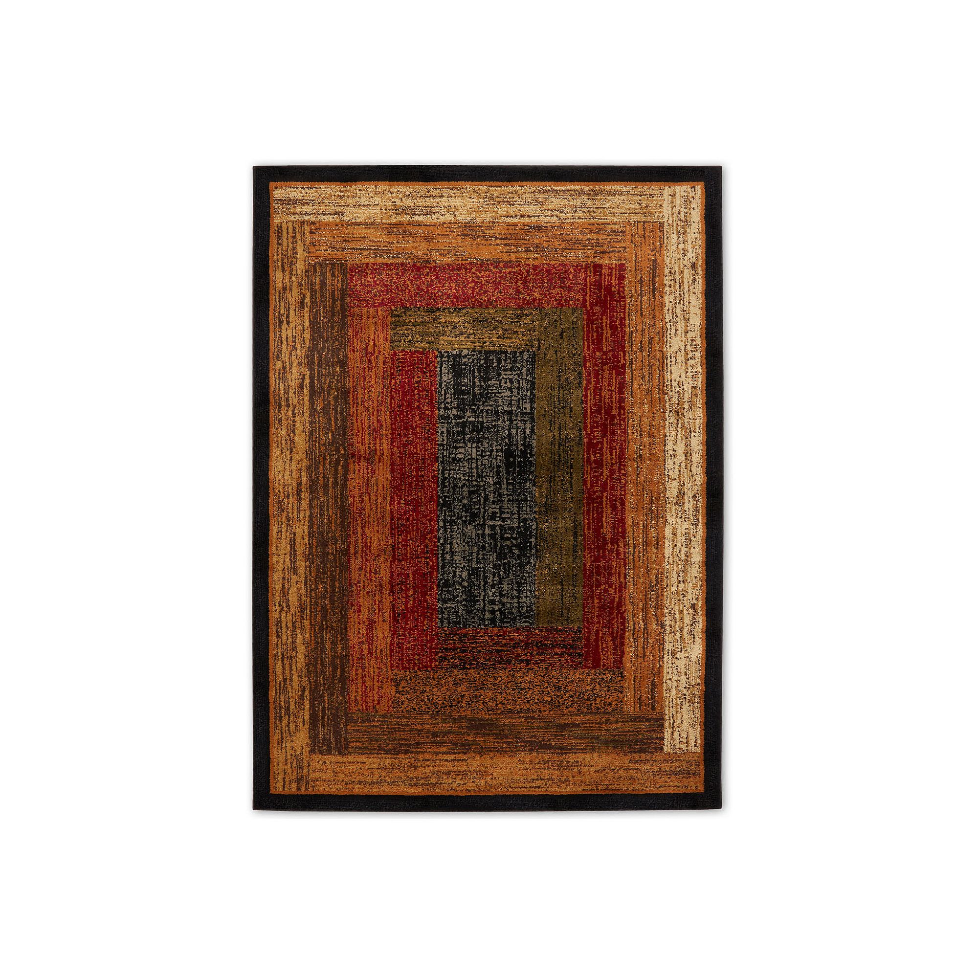 Home Dynamix Royalty Vega Rug, Red And Brown