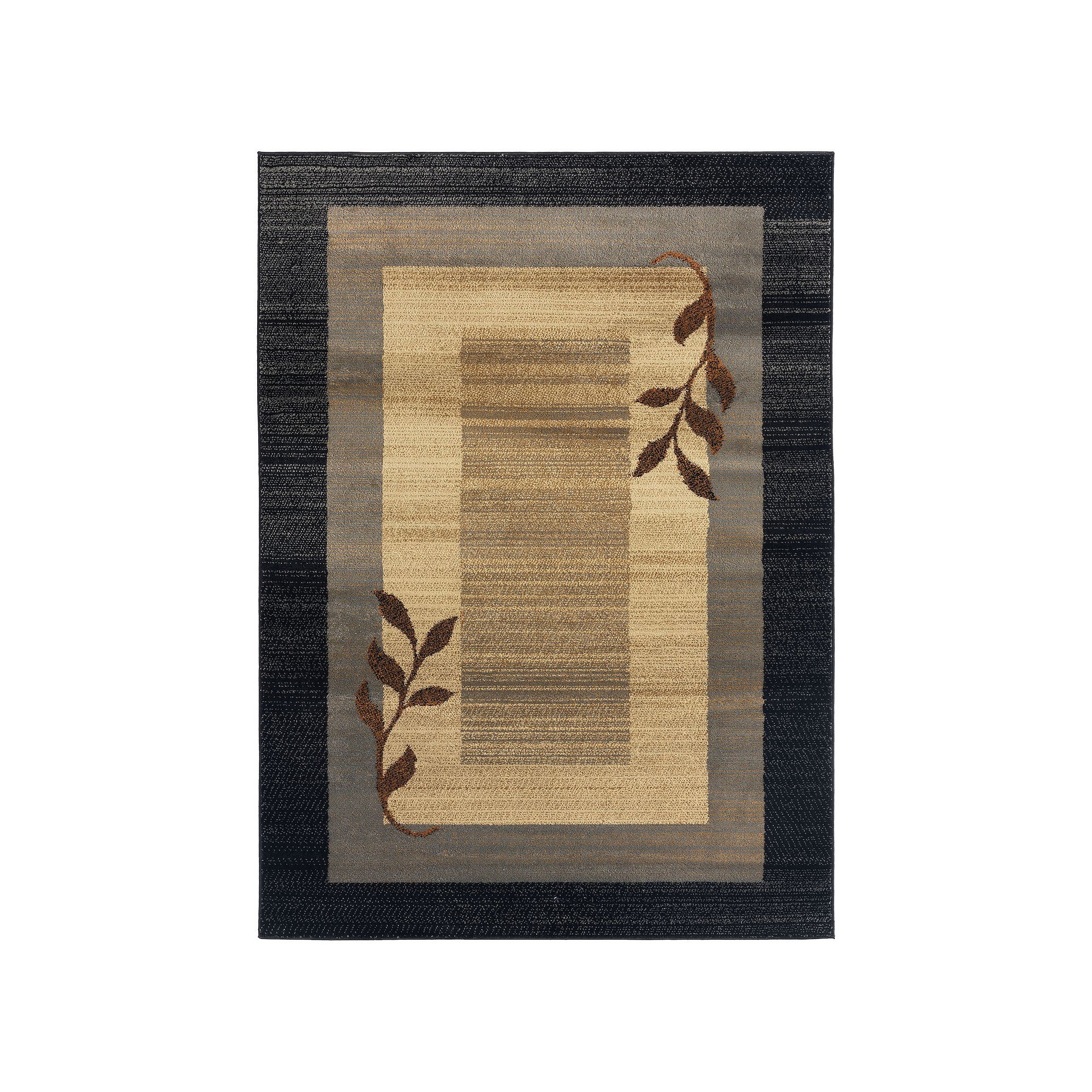 Home Dynamix Royalty Clover Rug, Black Blue