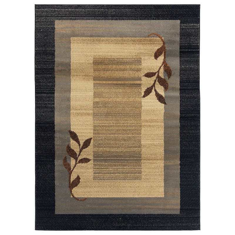 Home Dynamix Royalty Clover Rug, Black, 9X12.5 Ft