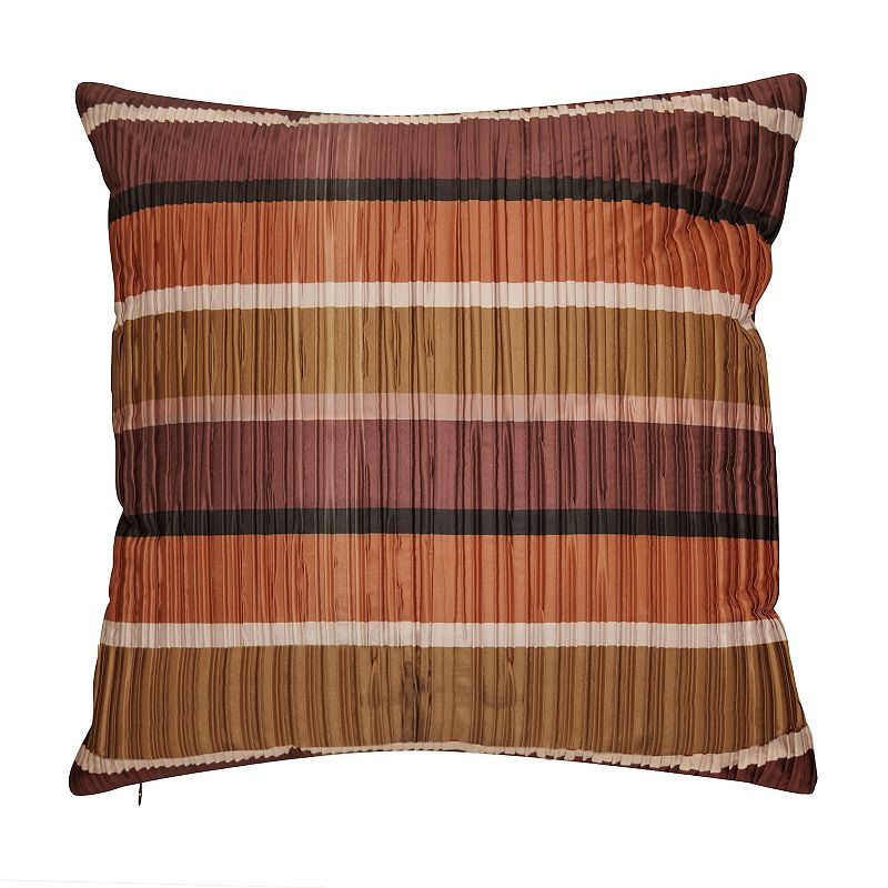 Edie@Home Jazzy Striped Decorative Pillow, Red, 19X19