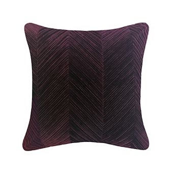Edie@Home Chevron Velvet Decorative Pillow