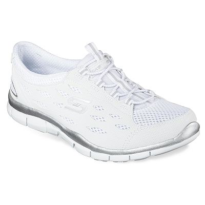 Skechers gratis mesh bungee women's slip on athletic shoes hot sale