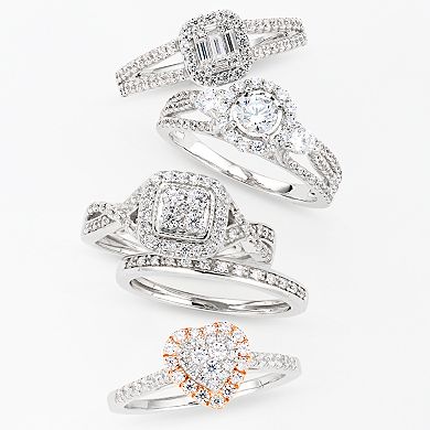 Simply Vera Vera Wang 14KT Two Tone 1/2 Carat T.W. Round Cut Diamond Simply Love Ring