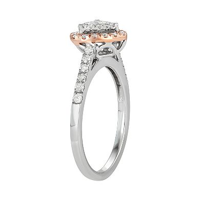 Simply Vera Vera Wang 14KT Two Tone 1/2 Carat T.W. Round Cut Diamond Simply Love Ring