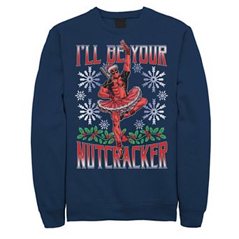 Men's Marvel Deadpool Nutcracker Santa Sweatshirt