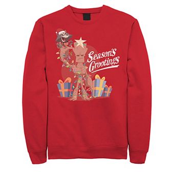 Men's Marvel Rocket And Groot Seasons Grootings Sweatshirt