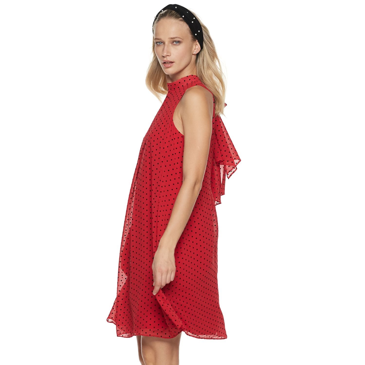 chiffon trapeze dress