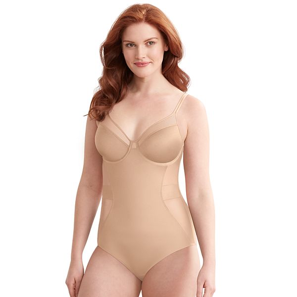 Bali womens Ultra Light Illusion Shaper Df0056 Shapewear Bodysuit