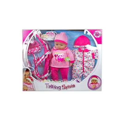 Lissi 16" Talking Sylvie Baby Doll with Accessories