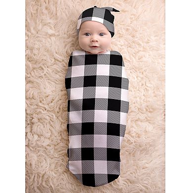 Itzy Ritzy Cutie Cocoon Checkered Cocoon & Hat Set