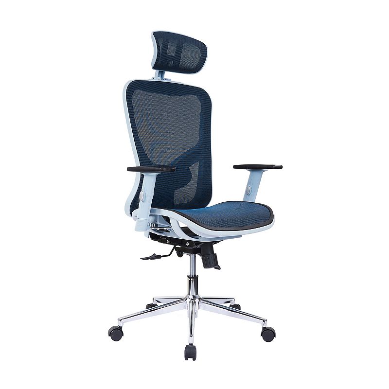Techni Mobili High-Back Executive Blue Mesh Office Chair