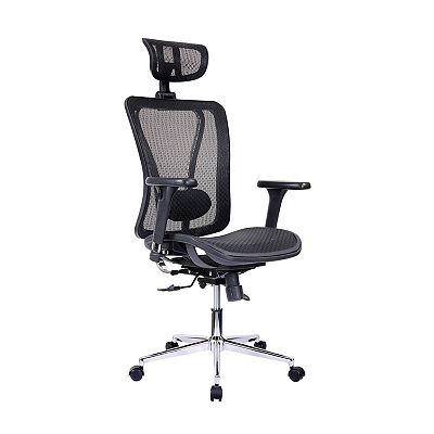 Techni Mobili High Back Executive Black Mesh Office Chair
