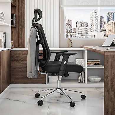 Techni Mobili High-Back Executive Black Mesh Office Chair