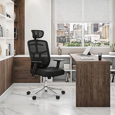 Techni Mobili High-Back Executive Black Mesh Office Chair