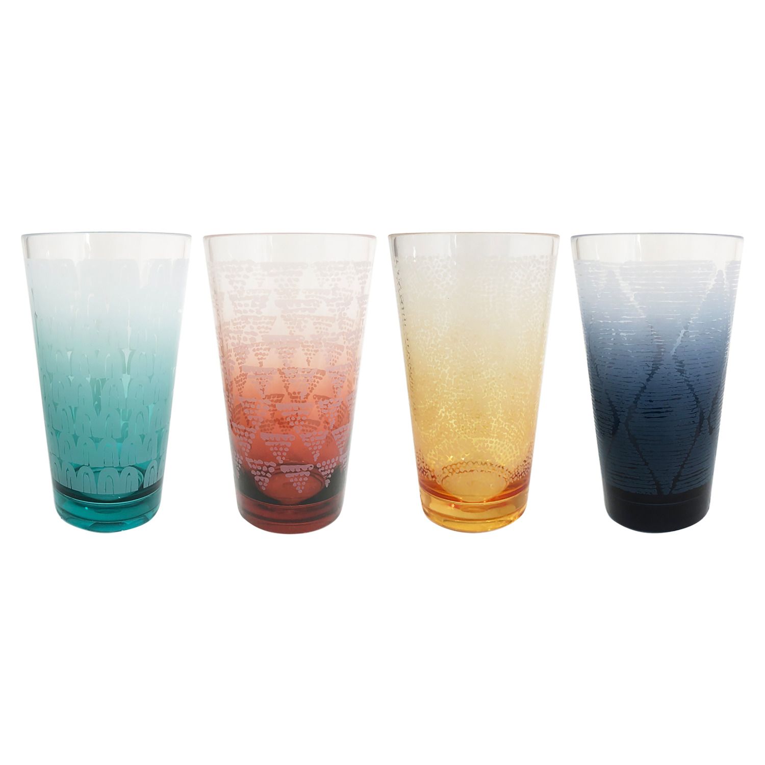 ombre drinking glasses