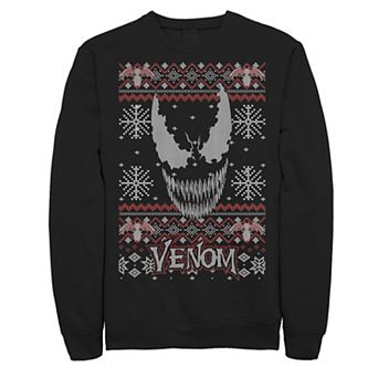 Men's Marvel Venom Grin Ugly Christmas Sweatshirt