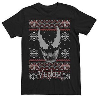 Men's Marvel Venom Grin Ugly Christmas Sweater Tee