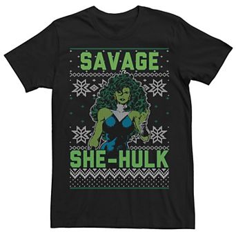 Men's Marvel She-Hulk Ugly Christmas Sweater Tee