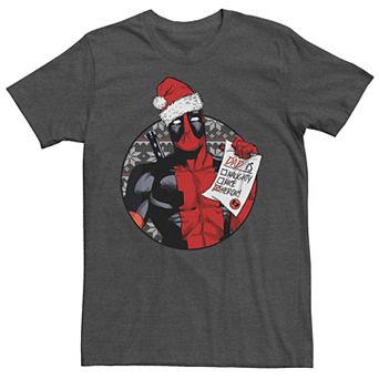 Men's Marvel Deadpool List Dad Is Heroic Christmas Tee