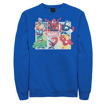 Men's Marvel Avengers Cartoon Comic Panels Fleece