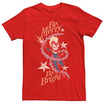 Men's Marvel Avengers Be Merry Be Bright Holiday Tee