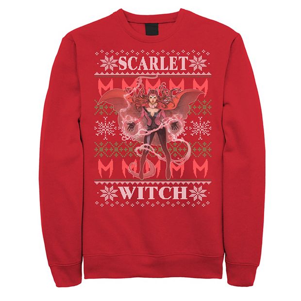 Men s Marvel X Men Scarlet Witch Ugly Christmas Sweatshirt