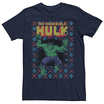 Men's Marvel Hulk Smash Ugly Christmas Sweater Tee