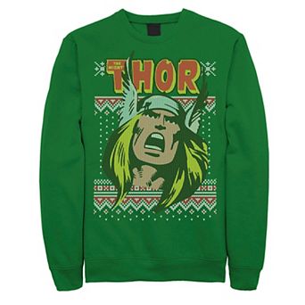 Men's Marvel Thor Retro Comic Christmas Sweatshirt