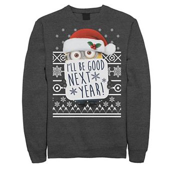 Men's Despicable Me Minions I'll Be Good Next Year Sweatshirt