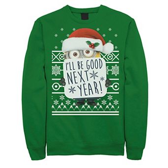 Men's Despicable Me Minions I'll Be Good Next Year Sweatshirt