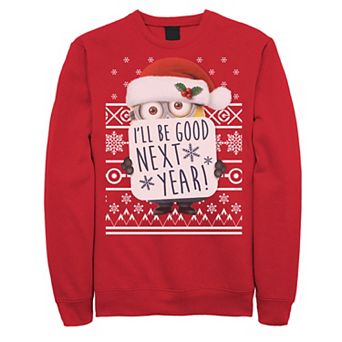Men's Despicable Me Minions I'll Be Good Next Year Sweatshirt