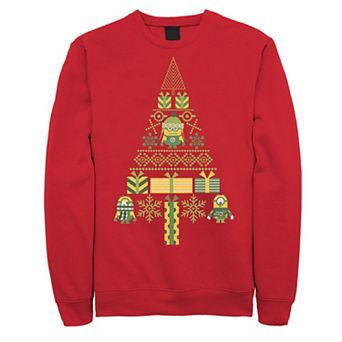 Men's Despicable Me Minions Christmas Tree Presents Sweatshirt