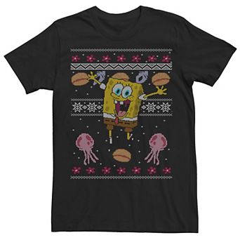 Men's Nickelodeon SpongeBob SquarePants Jellyfish Christmas Tee