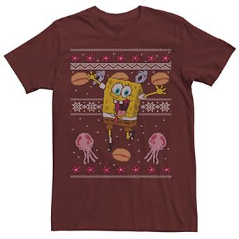 Men's Nickelodeon SpongeBob SquarePants Jellyfish Christmas Tee