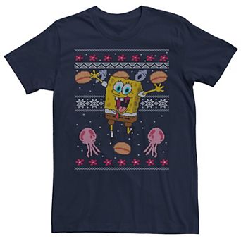Men's Nickelodeon SpongeBob SquarePants Jellyfish Christmas Tee