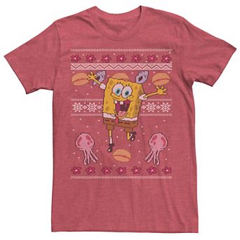 Men's Nickelodeon SpongeBob SquarePants Jellyfish Christmas Tee