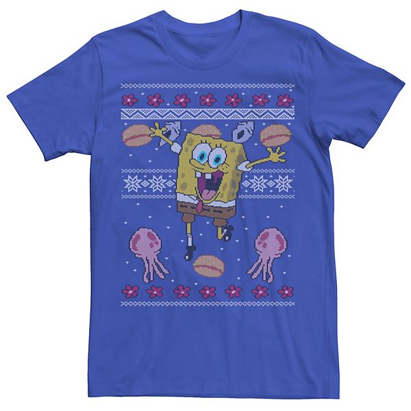 Men S Nickelodeon Spongebob Squarepants Jellyfish Christmas Tee