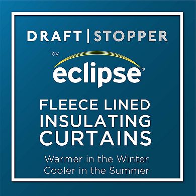 eclipse 1-pack Draftstopper Summit Room Darkening Botanical 1-Panel Window Curtain
