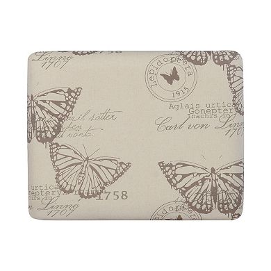 Linon Silver Butterfly Vanity and Stool